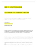 HESI RN GERIATRICS V1 2022.docx Questions With Correct Answers 100% Verified