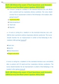NUR 198 Maternity exam 3 final Questions and Answers 100&percnt;Correct&sol;Verified Latest Update 2022&sol;2023
