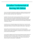 Canadian Fundamentals of  Nursing, 6th Edition