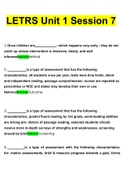 LETRS Unit 1 Session 7&period;docx Questions With Correct Answers 100&percnt; Verified