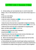 LETRS Unit 1 Session 3 Quiz&period;docx Questions With Correct Answers 100&percnt; Verified