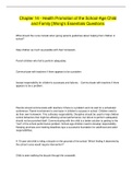 Chapter 14 - Health Promotion of the School-Age Child  and Family &lbrack;Wong's Essentials Questions