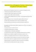 Leadership Roles and Management functions in Nursing theory  and application 10th edition Chapter 2