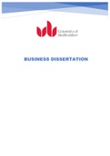 BUSINESS DISSERTATION: PROPOSAL & THESIS