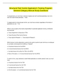 Structural Pest Control Applicator's Training Program&colon;  General Category Manual Study Questions