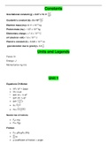 SPH4U Formula sheet