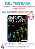 Anatomy and Physiology 10th Edition by Patton Test Bank