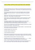 2023 ALTIMA CERTIFICATION QUSTIONS AND ANSWERS&period;