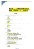 HESI A2 V2 Exam Questions with Answers (All Correct)