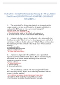 NUR 2571 / NUR2571 Professional Nursing II / PN 2 LATEST Final Exam QUESTIONS AND ANSWERS | ALREADY GRADED A+ RASMUSSEN COLLEGE