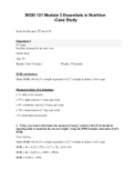 BIOD 121 Module 3 Essentials in Nutrition -Case Study 2022&vert; Portage Learning