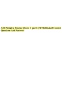 ATI Pediatric Proctor &lpar;Form C ped 3 &lpar;70&sol;70&rpar; Revised Correct Questions And Answers&period;