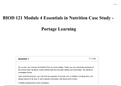 BIOD 121 Module 4 Essentials in Nutrition Case Study - Portage Learning