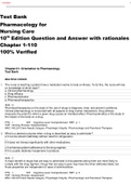 Test Bank Pharmacology for Nursing Care 10th Edition Question and Answer with rationales Chapter 1-110 100&percnt; Verified