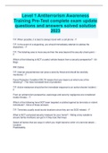 Level 1 Antiterrorism Awareness Training Pre-Test complete exam update questions and answers solved solution 2023