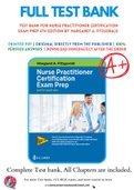 Test Bank For Nurse Practitioner Certification Exam Prep 6th Edition by Margaret A&period; Fitzgerald 9780803677128 Chapter 1-19 Complete Guide&period;