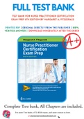 Test Bank For Nurse Practitioner Certification Exam Prep 6th Edition by Margaret A. Fitzgerald 9780803677128 Chapter 1-19 Complete Guide.
