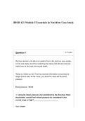 BIOD 121 Module 5 Essentials in Nutrition Case Study 2022 &vert; Portage Learning