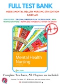 Neeb’s Mental Health Nursing 5th Edition Gorman Test Bank