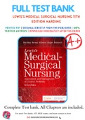 Lewis’s Medical Surgical Nursing 11th Edition Harding Test Bank