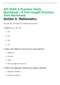 ATI TEAS 6 Practice Tests Workbook : 6 Full Length Practice Test Workbook 