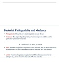 Bacterial pathogenicity and virulence