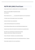 NUTR 400 &lpar;UNH&rpar; Final Exam 2022&sol;2023 with 100&percnt; correct answers