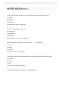 NUTR 400 Exam 2 2022&sol;2023 with 100&percnt; correct answers 
