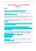 POST First Responder First Aid&sol;CPR&sol;AED&colon;  Module 1-6 &lpar;Questions and Answers&rpar;