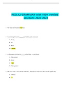 HESI A2-GRAMMAR-with 100% verified solutions-2022-2024