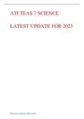 ATI TEAS 7 SCIENCE LATEST UPDATE FOR 2022/ 2023 