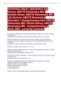 Elementary Abcte: alphabetics and fluency, ABCTE Elementary MS - Number Sense, ABCTE Elementary MS - Life Science, ABCTE-Elementary Education + Supplementary Info, ABCTE Elementary MS - World History, ABCTE Elementary MS - Comprehension of Texts, ABC...co