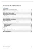 Complete samenvatting van het vak Economie&Epidemiologie (HC's/WC's)