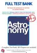Test Bank For Astronomy 1st Edition by Andrew Fraknoi 9781938168284 Chapter 1-30 Complete Guide.