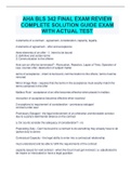AHA BLS 342 FINAL EXAM REVIEW COMPLETE SOLUTION GUIDE EXAM WITH ACTUAL TEST