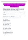 PATIENT CARE TECHNICIAN EXAM NEW UPDATE PRACTICE QUESTIONS AND ANSWERS 2023