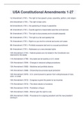 USA Constitutional Amendments 1-27
