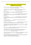EMCC Psychology final&vert; 70 QUESTIONS&vert; WITH COMPLETE SOLUTIONS