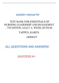 Test Bank for Essentials of Nursing Leadership and Management 7th Edition Weiss (2).pdf