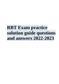 RBT Exam practice solution guide questions and answers 2022-2023