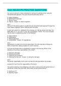 Cram NCLEX-PN PRACTICE QUESTIONS AND ANSWERS 2022