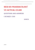 HESI RN PHARMACOLOGY V2 ACTUAL EXAM  QUESTIONS AND ANSWERS I scored 1300