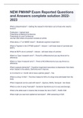 NEW PMHNP Exam Reported Questions and Answers complete solution 2022-2023