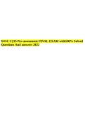 WGU C235 Pre-assessment FINAL EXAM with100% Solved Questions And answers 2022.
