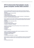 ATI Fundamentals Remediation study guide complete verified 2022 solution&period;