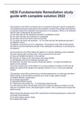 HESI Fundamentals Remediation study guide with complete solution 2022&period;