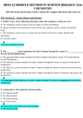 HESI A2 MODULE SECTION IV SCIENCE BIOLOGY AND CHEMISTRY &lpar;2022 Revised Exam Practice Guide Contains 50 Complete Questions with Answers&rpar;
