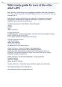 WGU study guide for care of the older adult c475&vert;2023 LATEST UPDATE