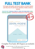 Test Bank For Darby and Walsh Dental Hygiene Theory and Practice 5th Edition by Jennifer A Pieren, Denise M. Bowen 9780323477192 Chapter 1-64 Complete Guide.
