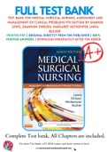 Test Bank For Medical-Surgical Nursing: Assessment and Management of Clinical Problems 9th Edition by Sharon Lewis, Shannon Dirksen, Margaret Heitkemper, Linda Bucher 9780323086783 Chapter 1-69 Complete Guide.